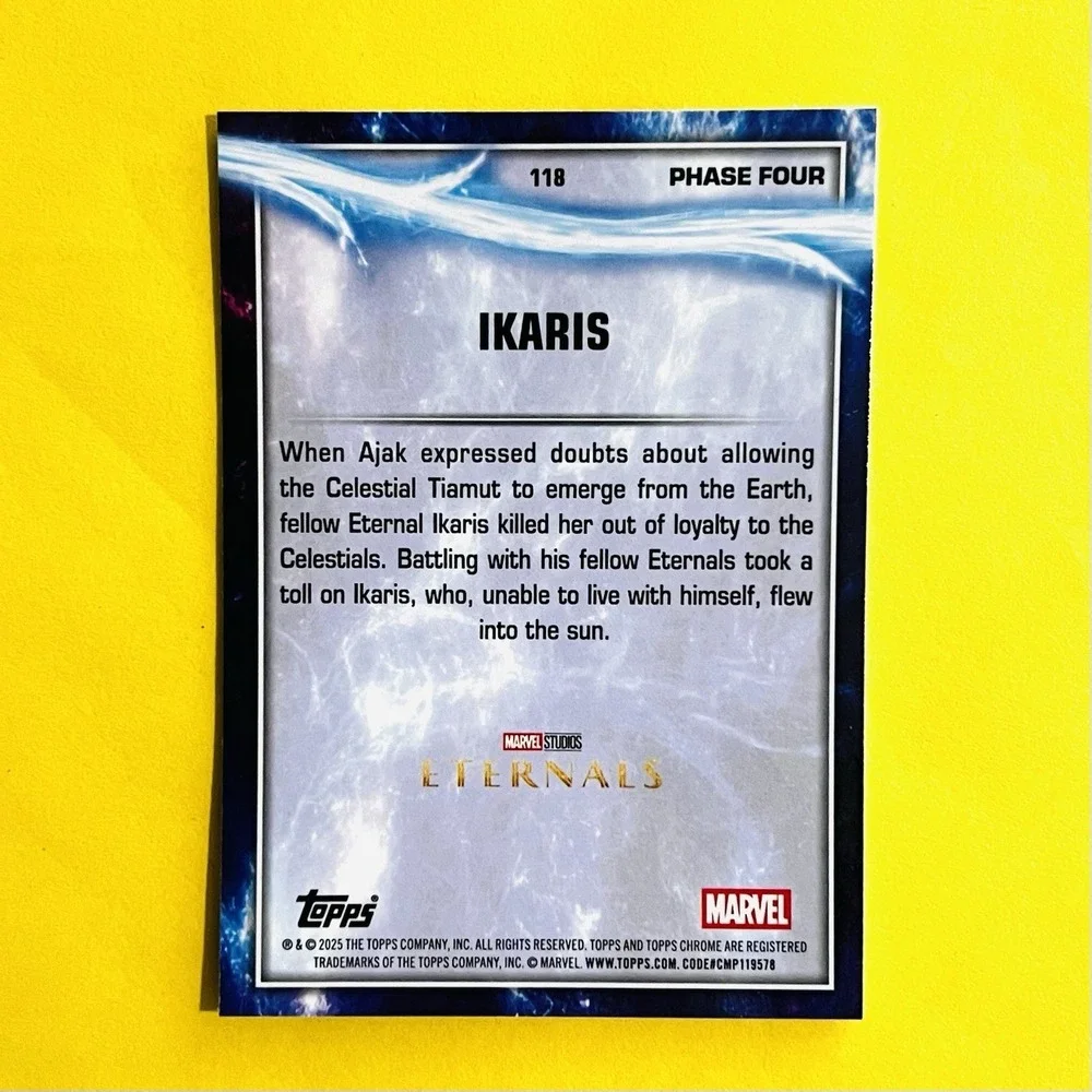 2025 Topps Chrome Marvel Studios‎ Phase Four Ikaris #118 Eternals
